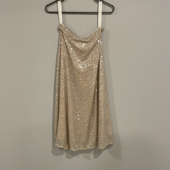 DEX champagne sequin skirt - Picture 5 of 9